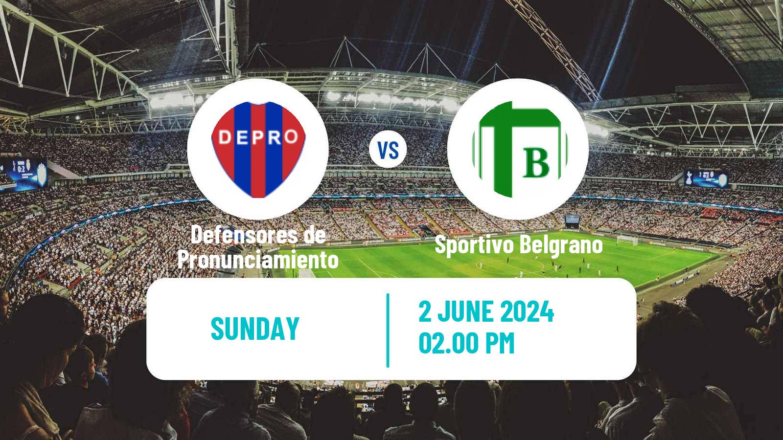 Soccer Argentinian Torneo Federal Defensores de Pronunciamiento - Sportivo Belgrano