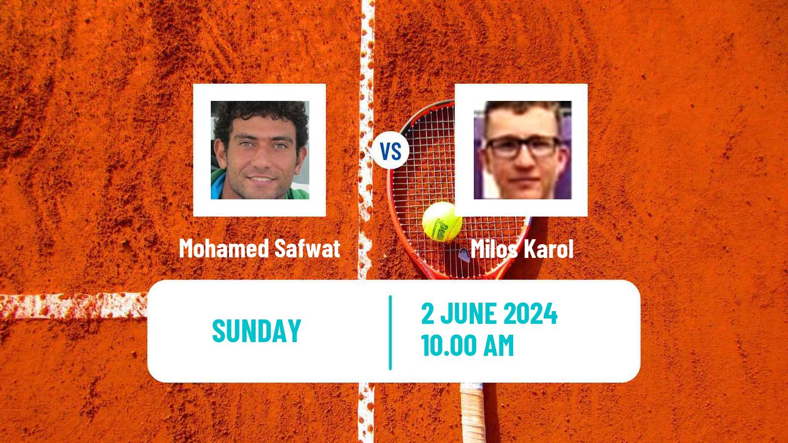 Tennis Prostejov Challenger Men Mohamed Safwat - Milos Karol