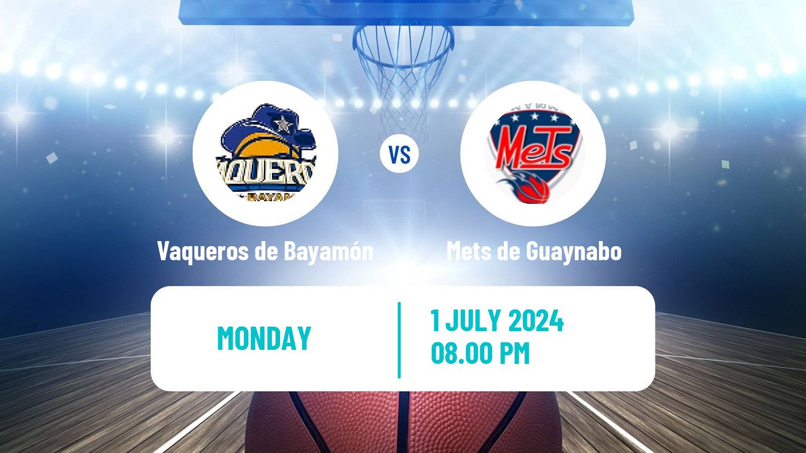 Basketball Puerto Rican BSN Vaqueros de Bayamón - Mets de Guaynabo