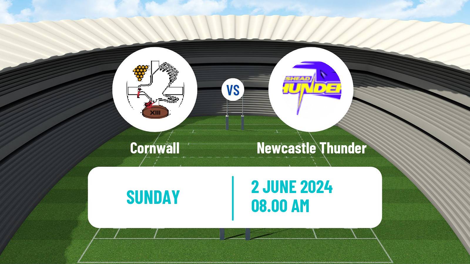Rugby league English League 1 Rugby League Cornwall - Newcastle Thunder