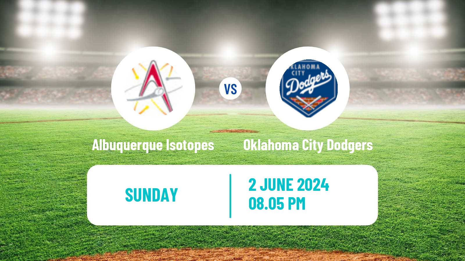 Baseball PCL Albuquerque Isotopes - Oklahoma City Dodgers