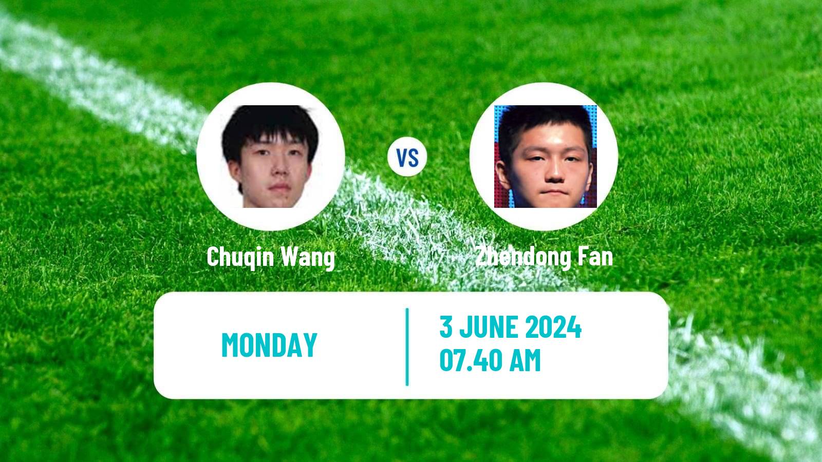 Table tennis Wtt Champions Chongqing Men Chuqin Wang - Zhendong Fan