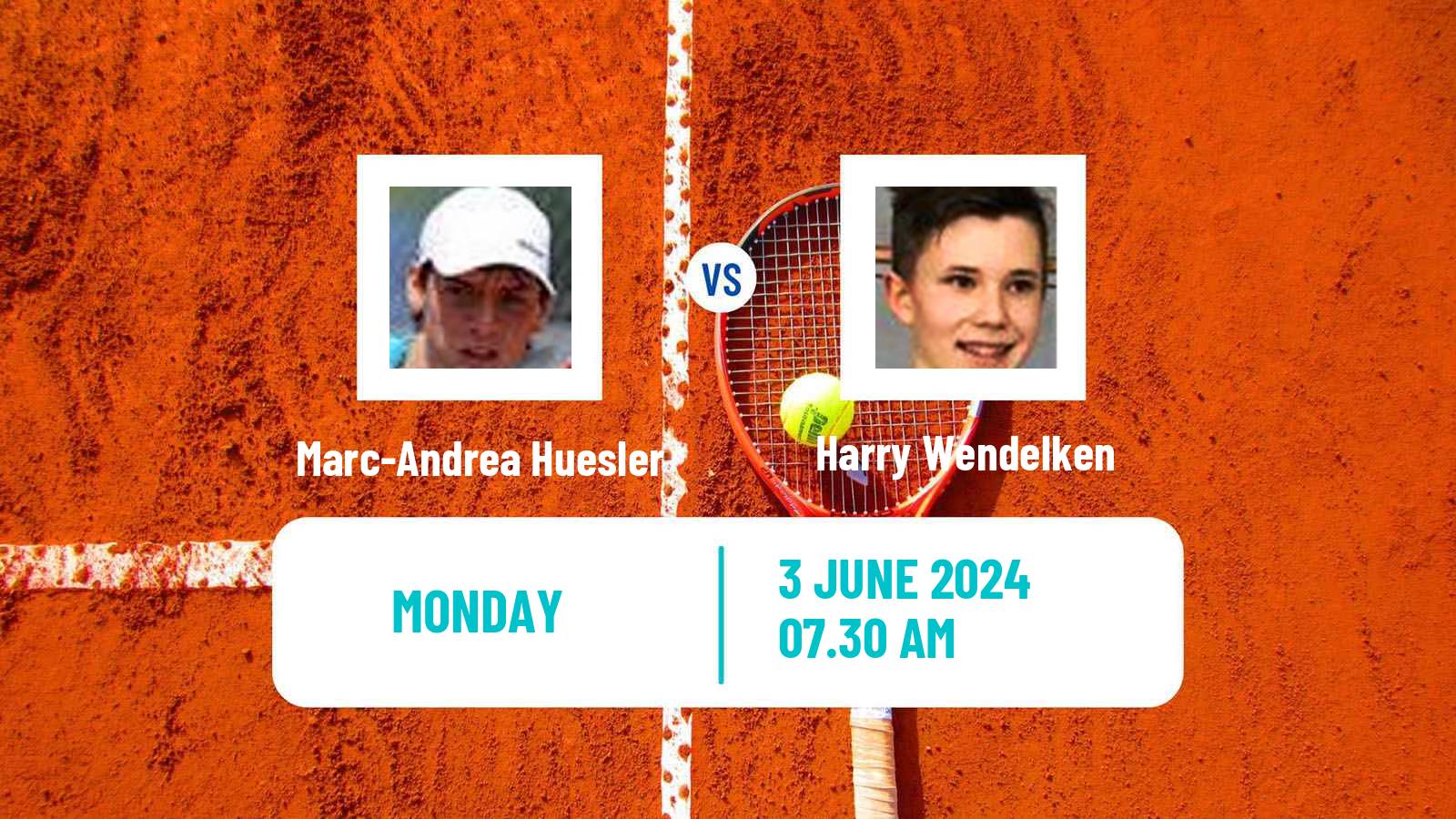 Tennis Surbiton Challenger Men Marc-Andrea Huesler - Harry Wendelken