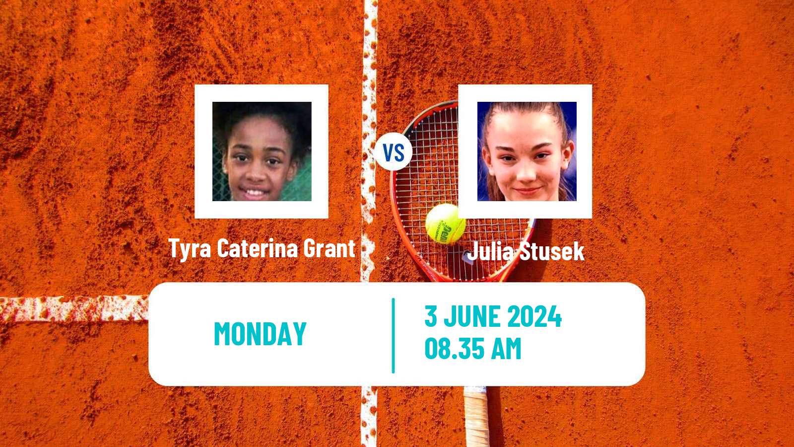 Tennis Girls Singles French Open Tyra Caterina Grant - Julia Stusek