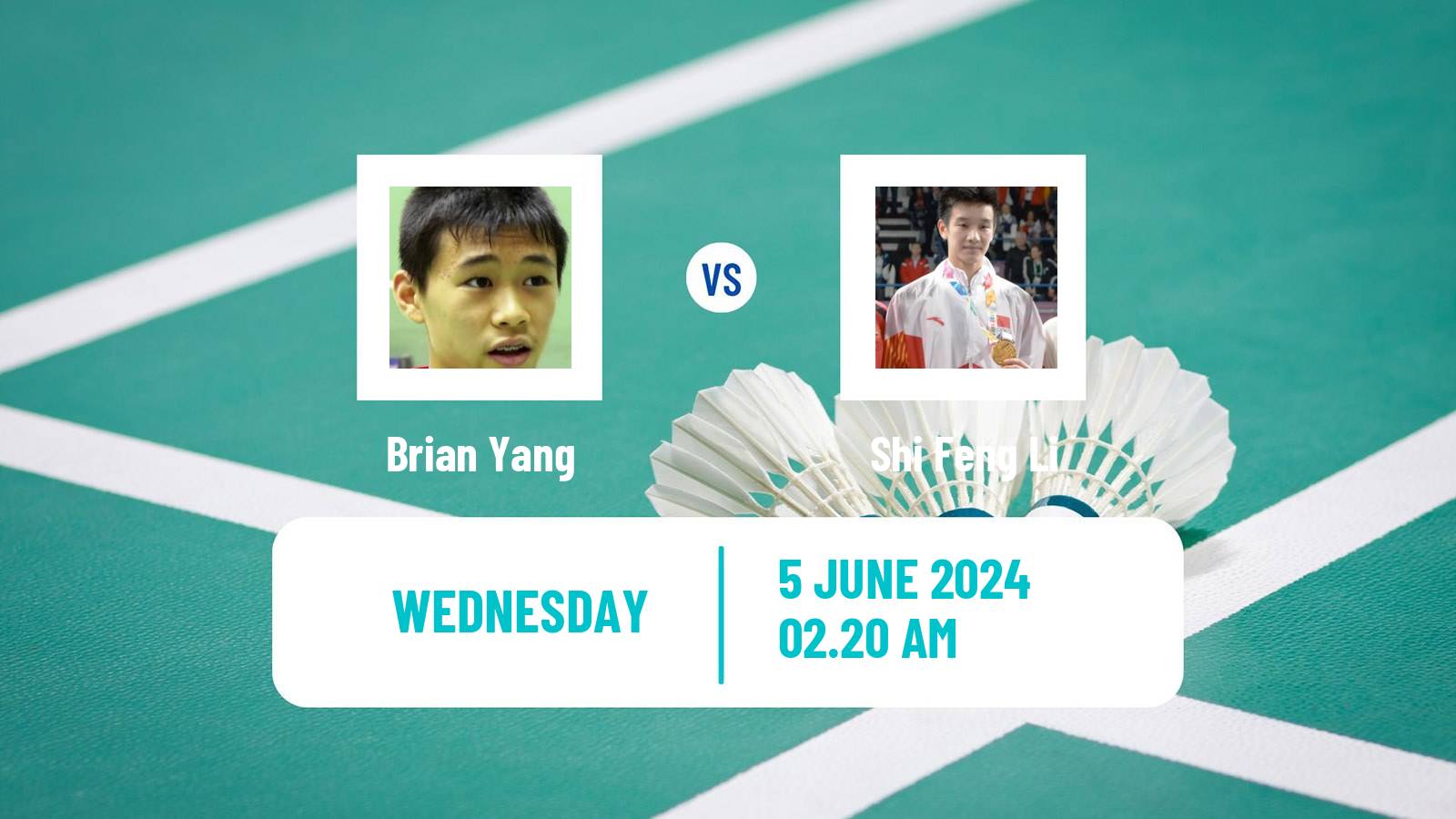 Badminton BWF World Tour Indonesia Open Men Brian Yang - Shi Feng Li