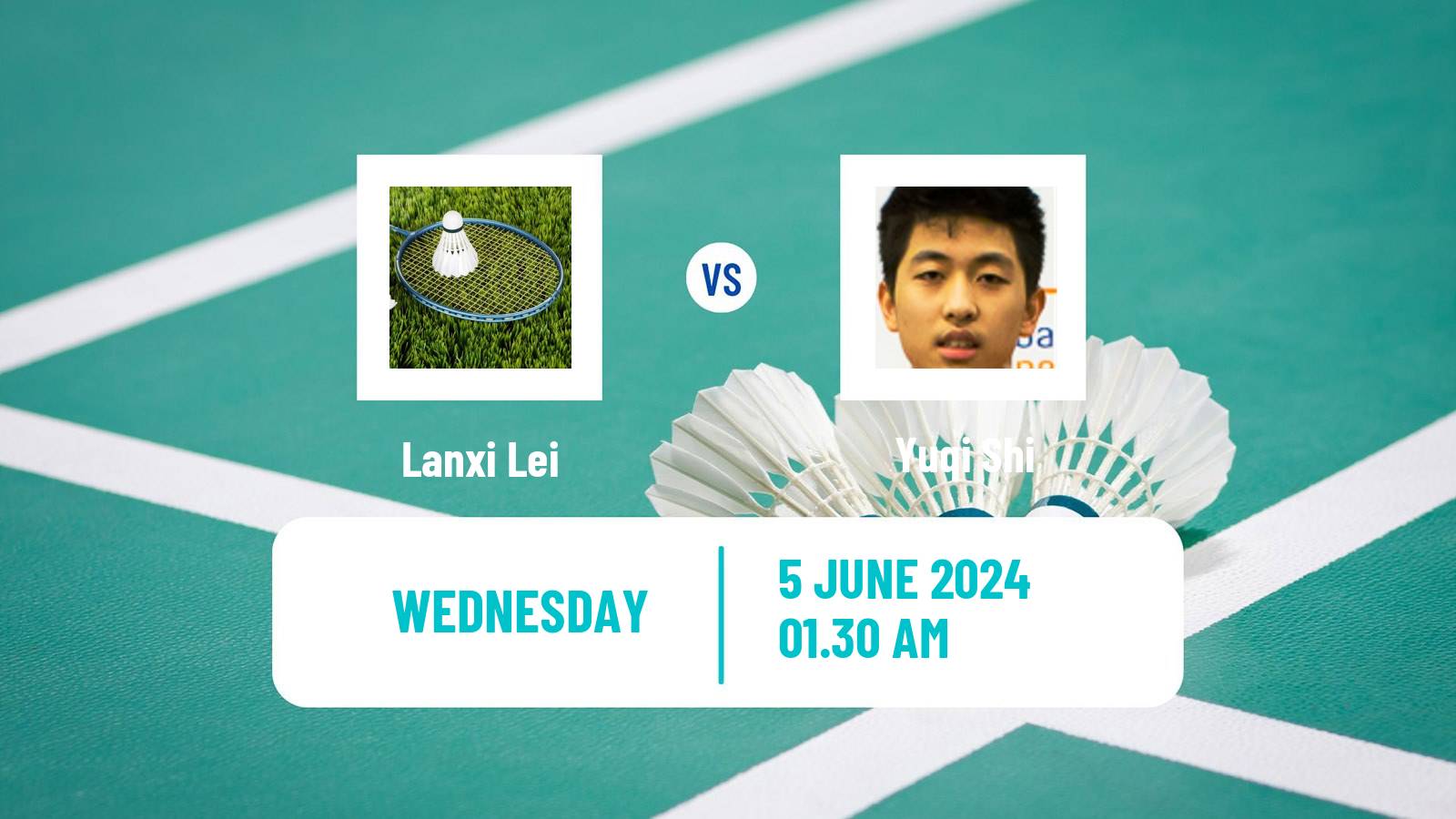 Badminton BWF World Tour Indonesia Open Men Lanxi Lei - Yuqi Shi