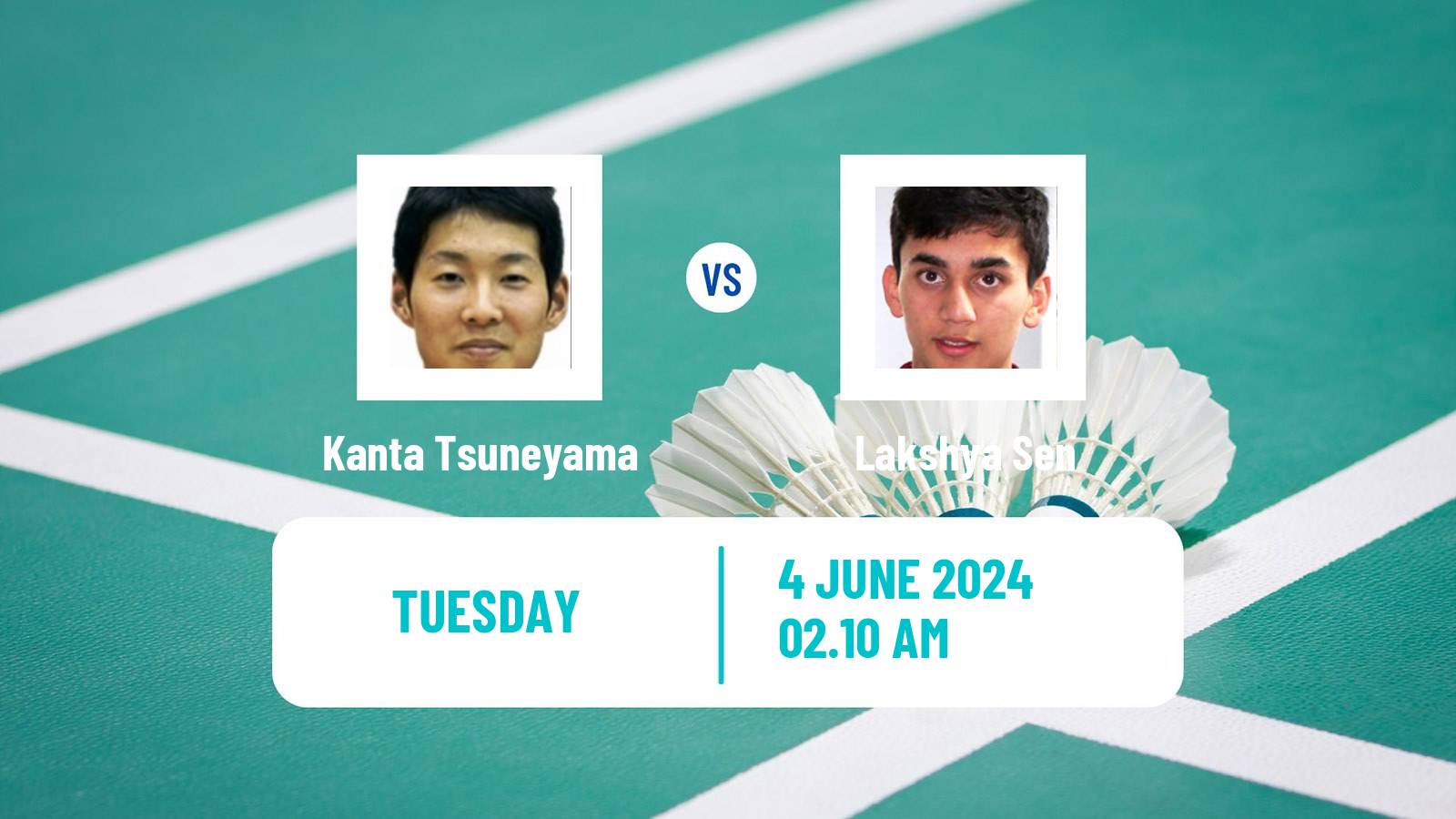 Badminton BWF World Tour Indonesia Open Men Kanta Tsuneyama - Lakshya Sen