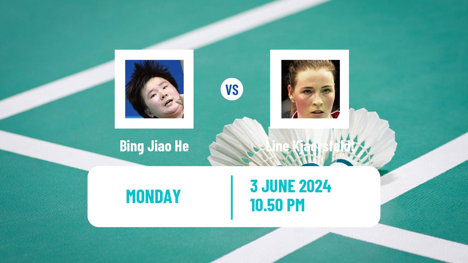 Badminton BWF World Tour Indonesia Open Women Bing Jiao He - Line Kjaersfeldt