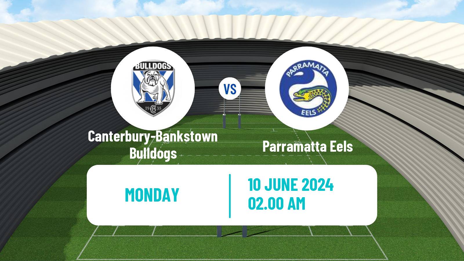 Rugby league Australian NRL Canterbury-Bankstown Bulldogs - Parramatta Eels