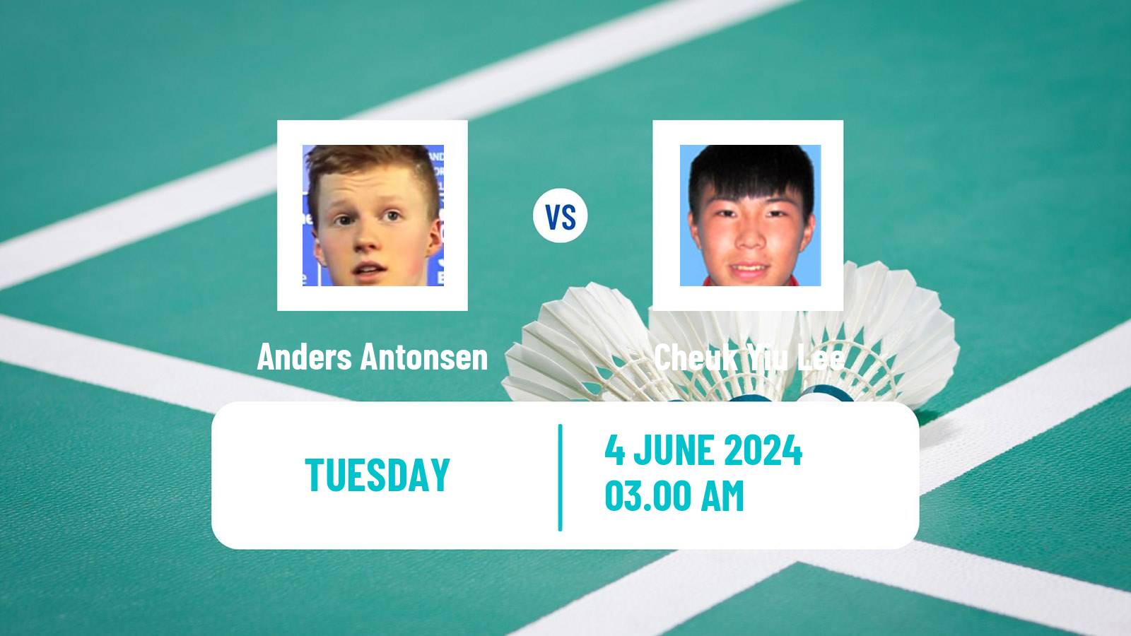 Badminton BWF World Tour Indonesia Open Men Anders Antonsen - Cheuk Yiu Lee