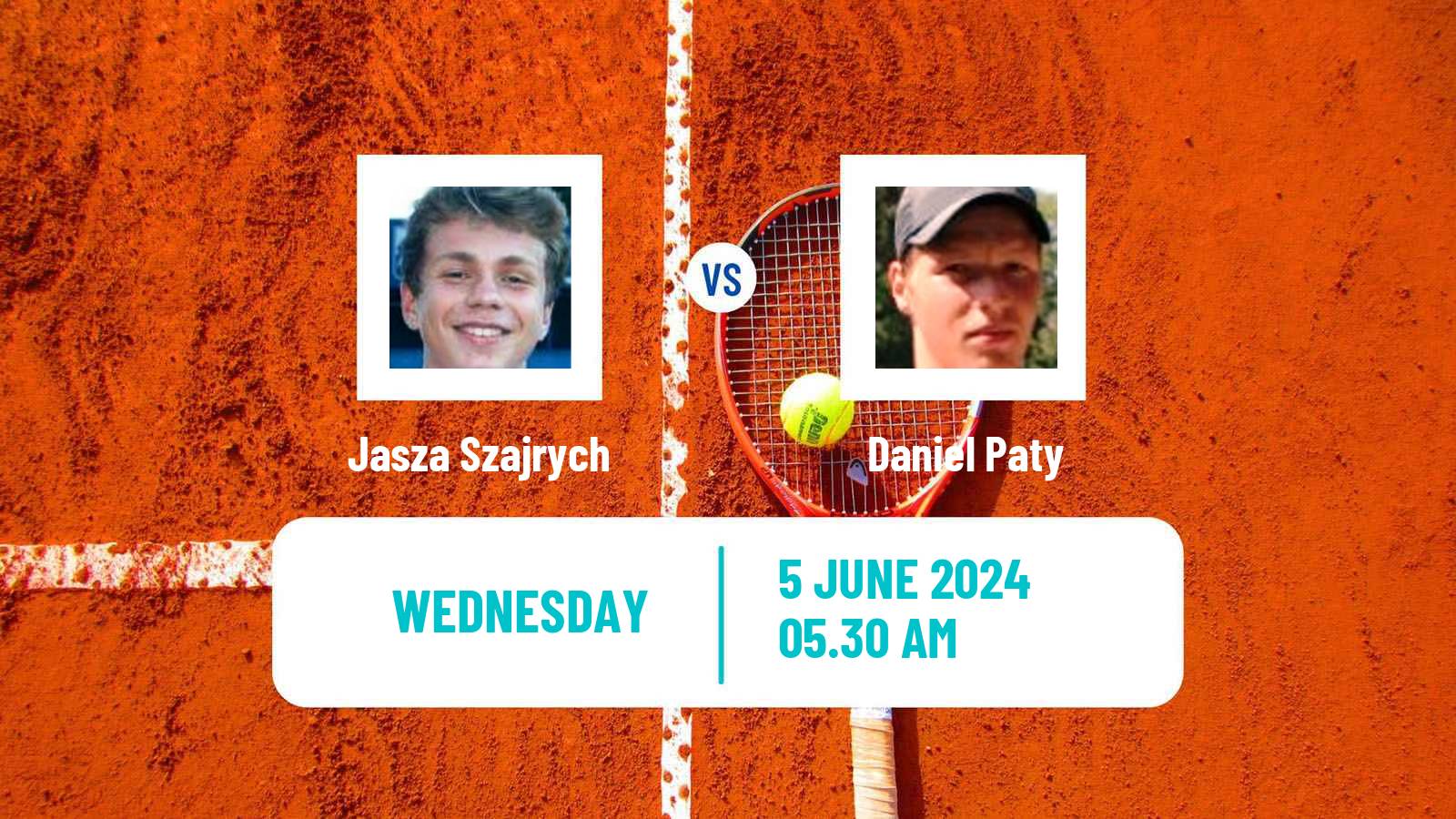 Tennis ITF M15 Grodzisk Mazowiecki Men 2024 Jasza Szajrych - Daniel Paty