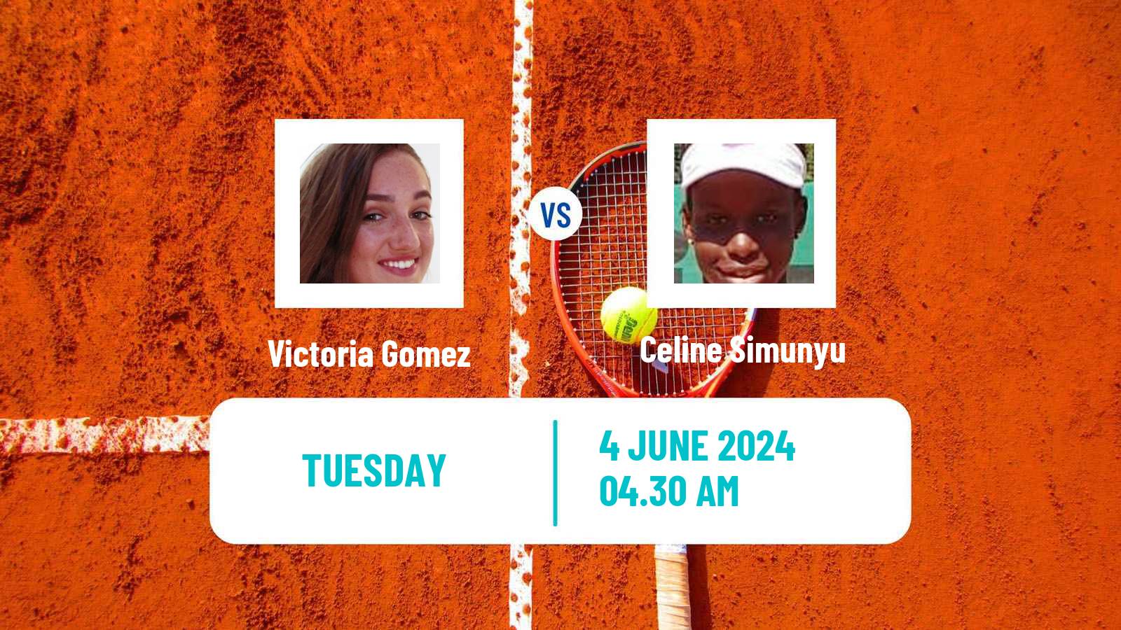 Tennis ITF W15 Madrid Women Victoria Gomez - Celine Simunyu