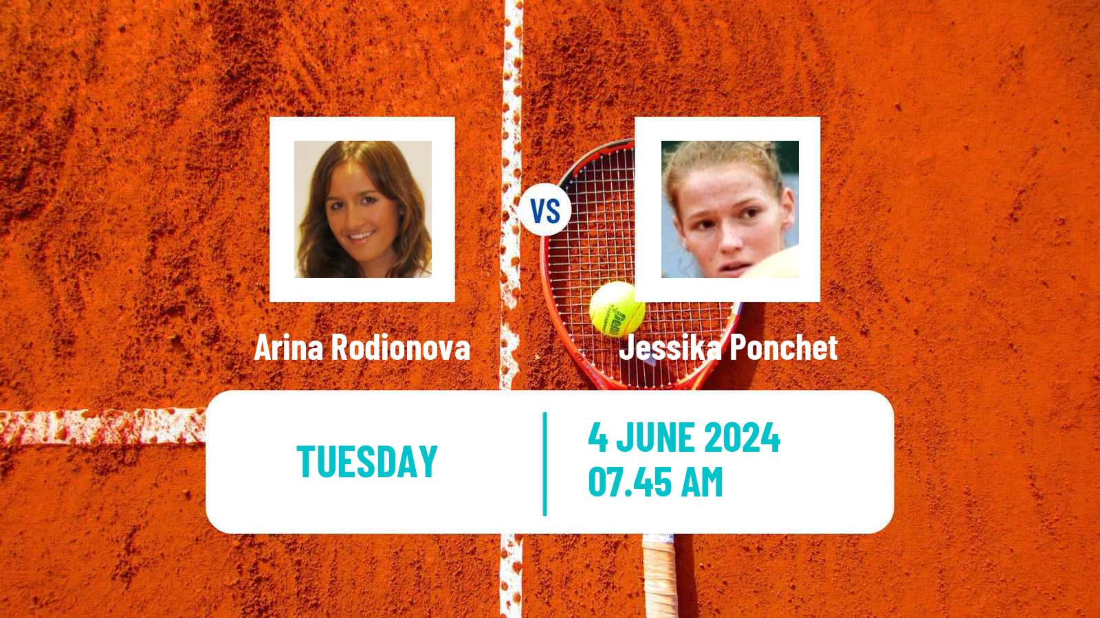 Tennis ITF W100 Surbiton Women Arina Rodionova - Jessika Ponchet
