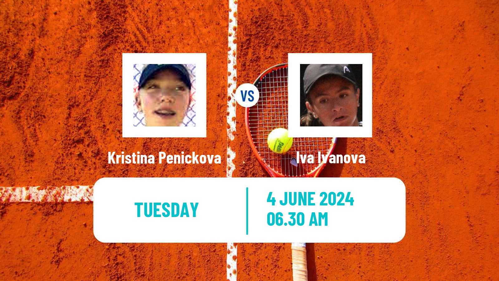 Tennis Girls Singles French Open Kristina Penickova - Iva Ivanova