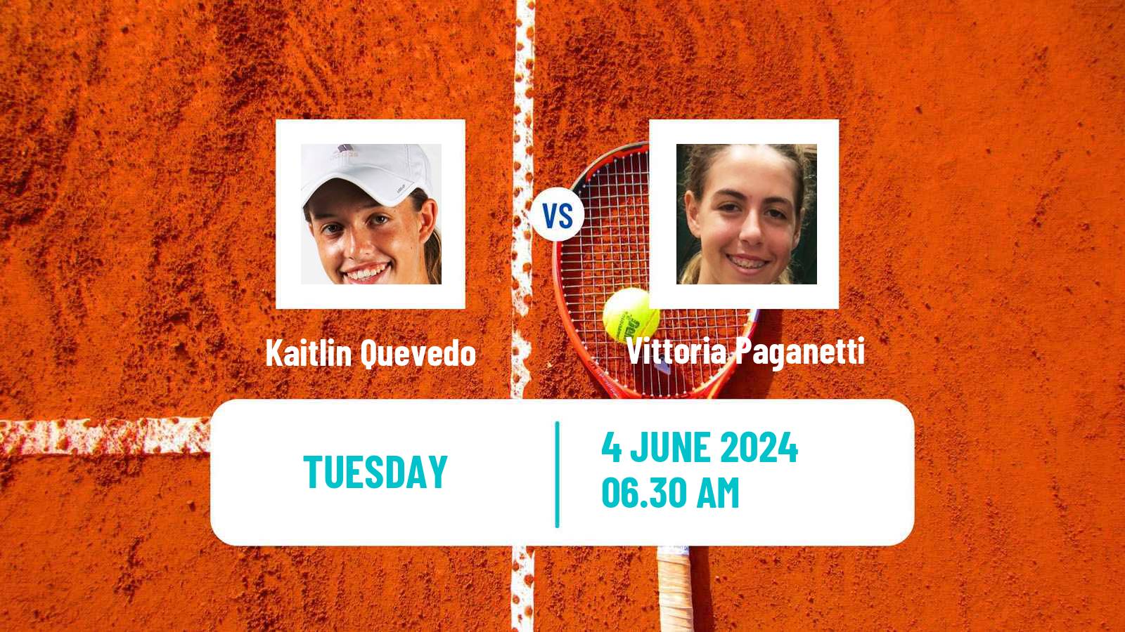 Tennis Girls Singles French Open Kaitlin Quevedo - Vittoria Paganetti