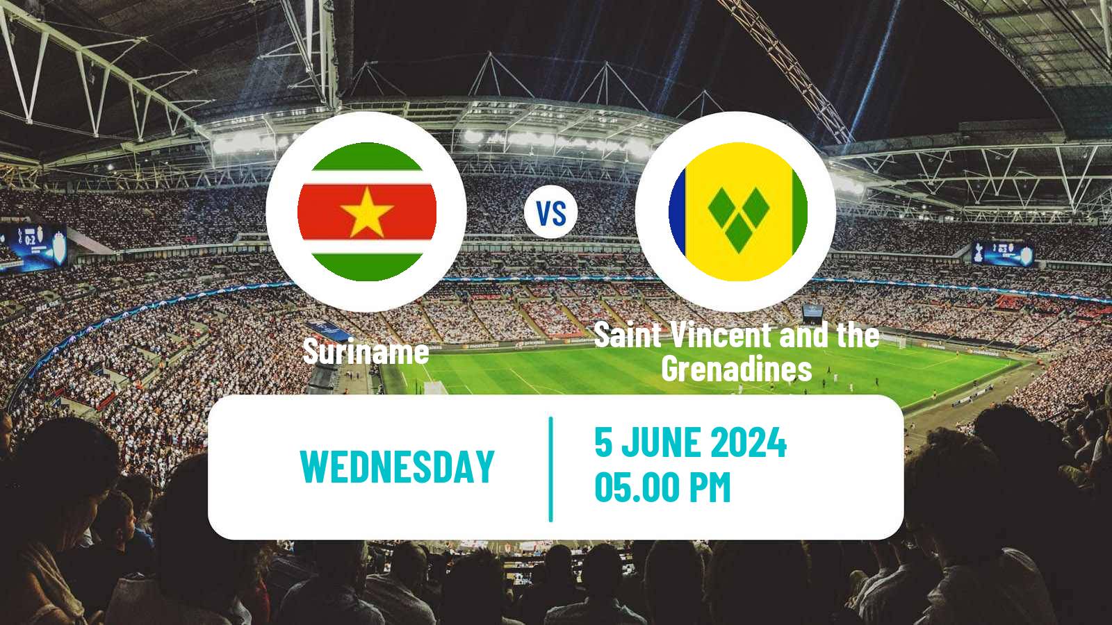 Soccer FIFA World Cup Suriname - Saint Vincent and the Grenadines