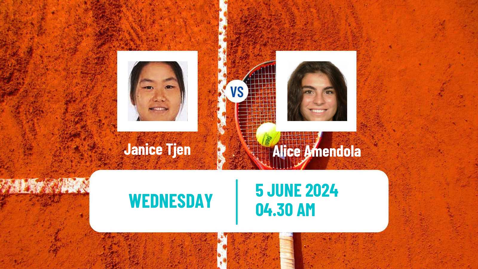 Tennis ITF W15 Monastir 21 Women Janice Tjen - Alice Amendola