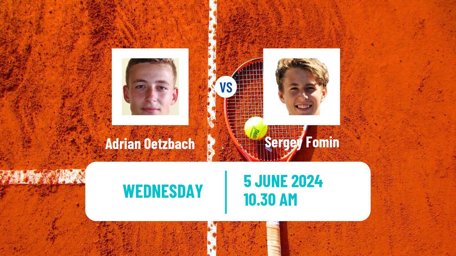 Tennis ITF M25 Sarajevo Men Adrian Oetzbach - Sergey Fomin