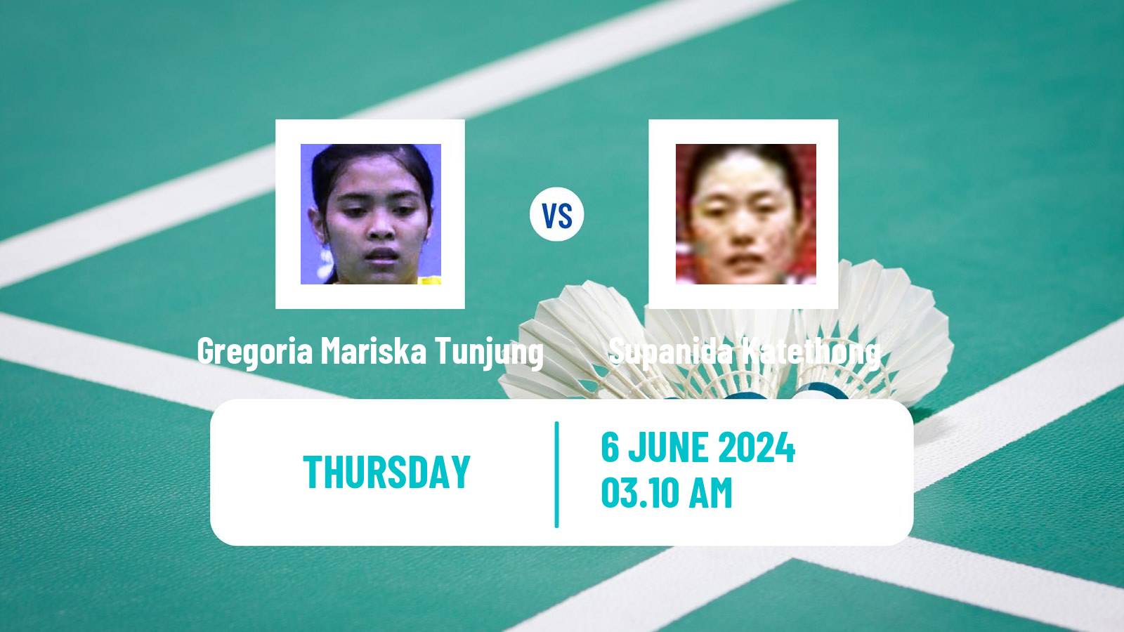 Badminton BWF World Tour Indonesia Open Women Gregoria Mariska Tunjung - Supanida Katethong