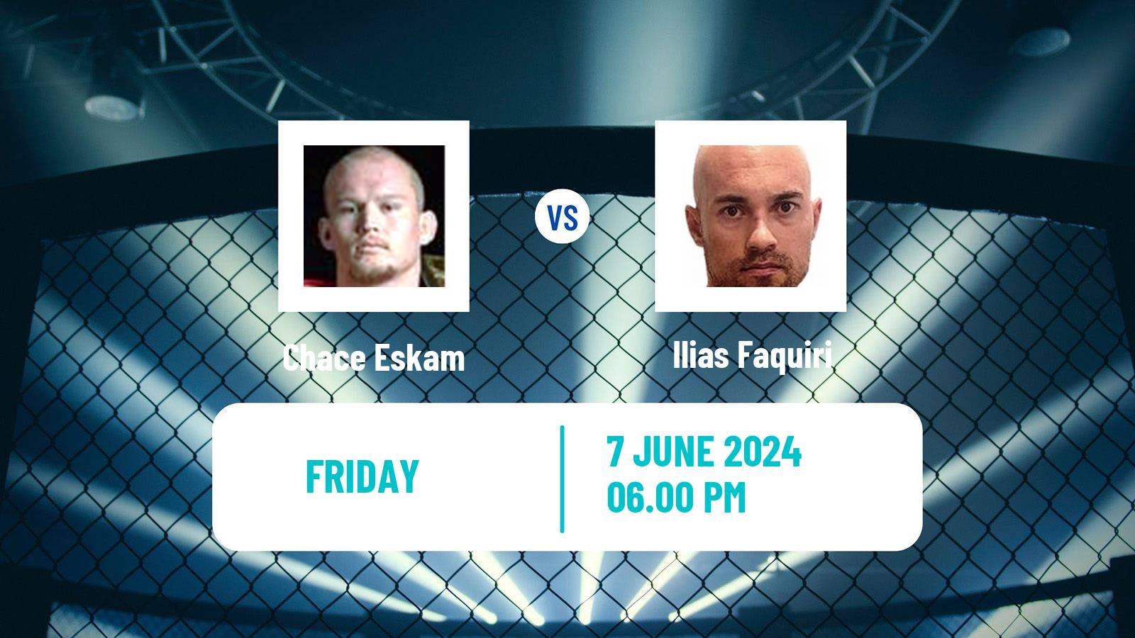 MMA Catchweight Cage Warriors Men Chace Eskam - Ilias Faquiri