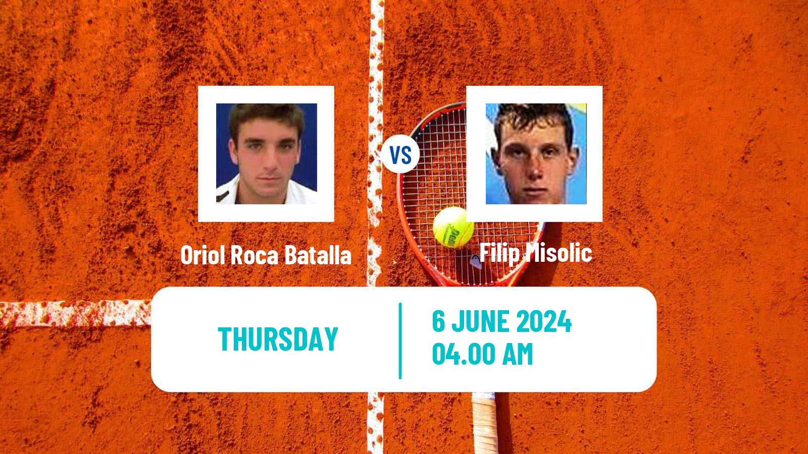 Tennis Zagreb Challenger Men Oriol Roca Batalla - Filip Misolic