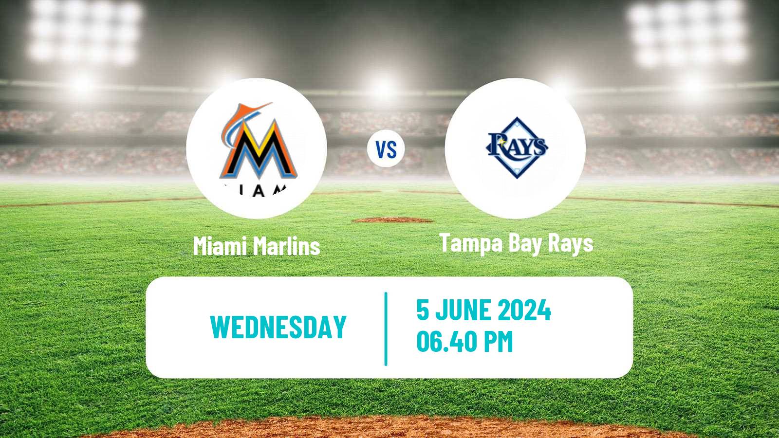 Baseball MLB Miami Marlins - Tampa Bay Rays