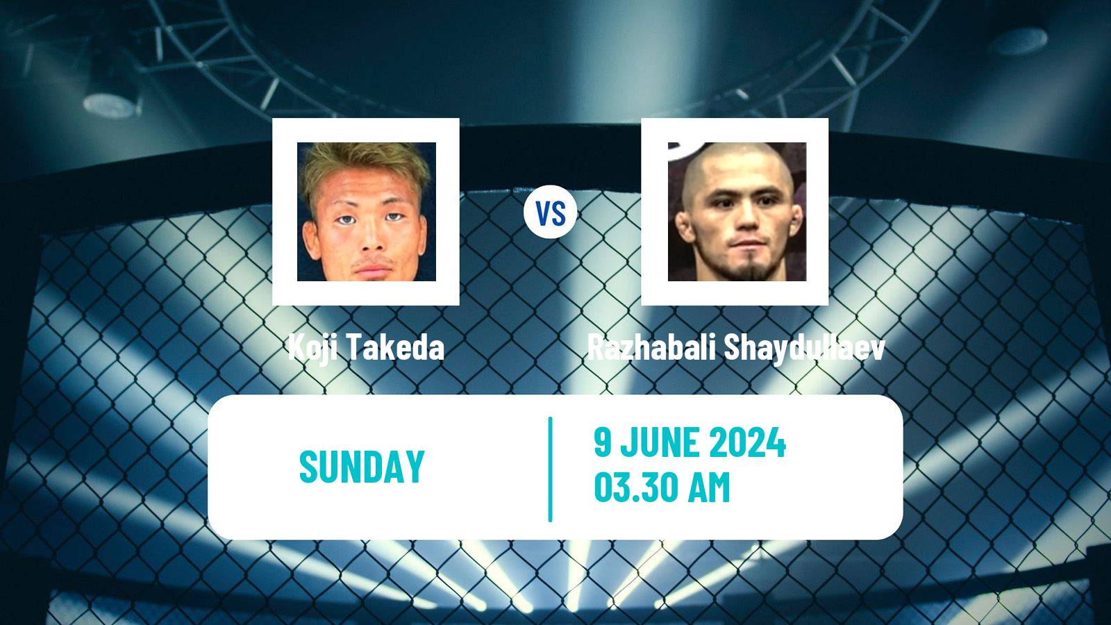 MMA Featherweight Rizin Men Koji Takeda - Razhabali Shaydullaev