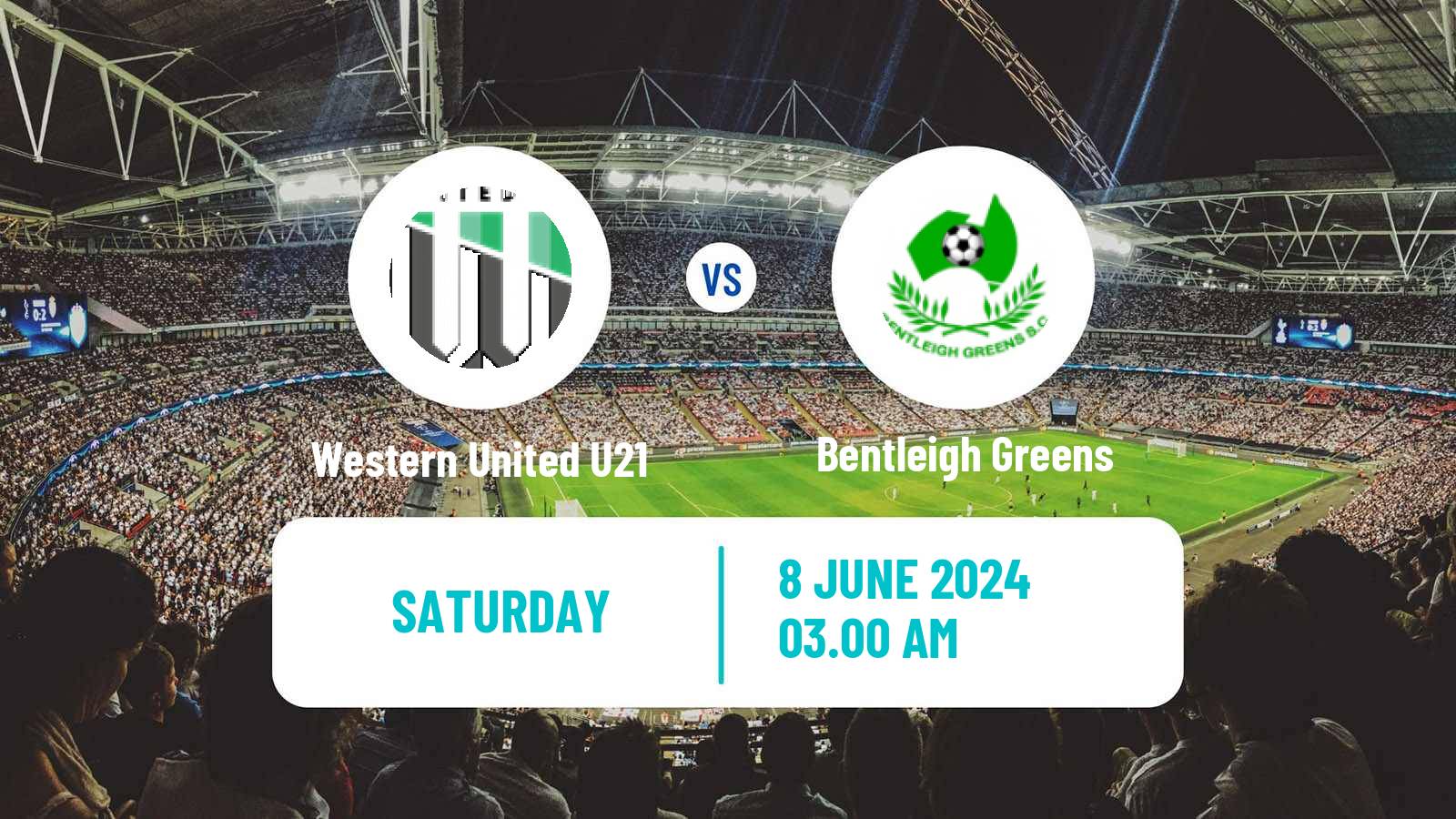 Soccer Australian Victoria Premier League Western United U21 - Bentleigh Greens