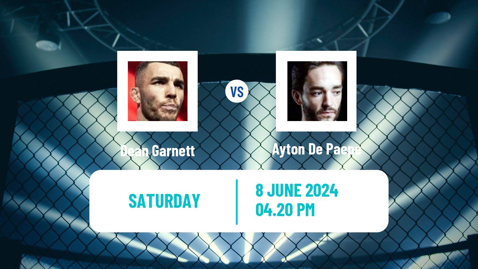 MMA Bantamweight Pfl Men Dean Garnett - Ayton De Paepe