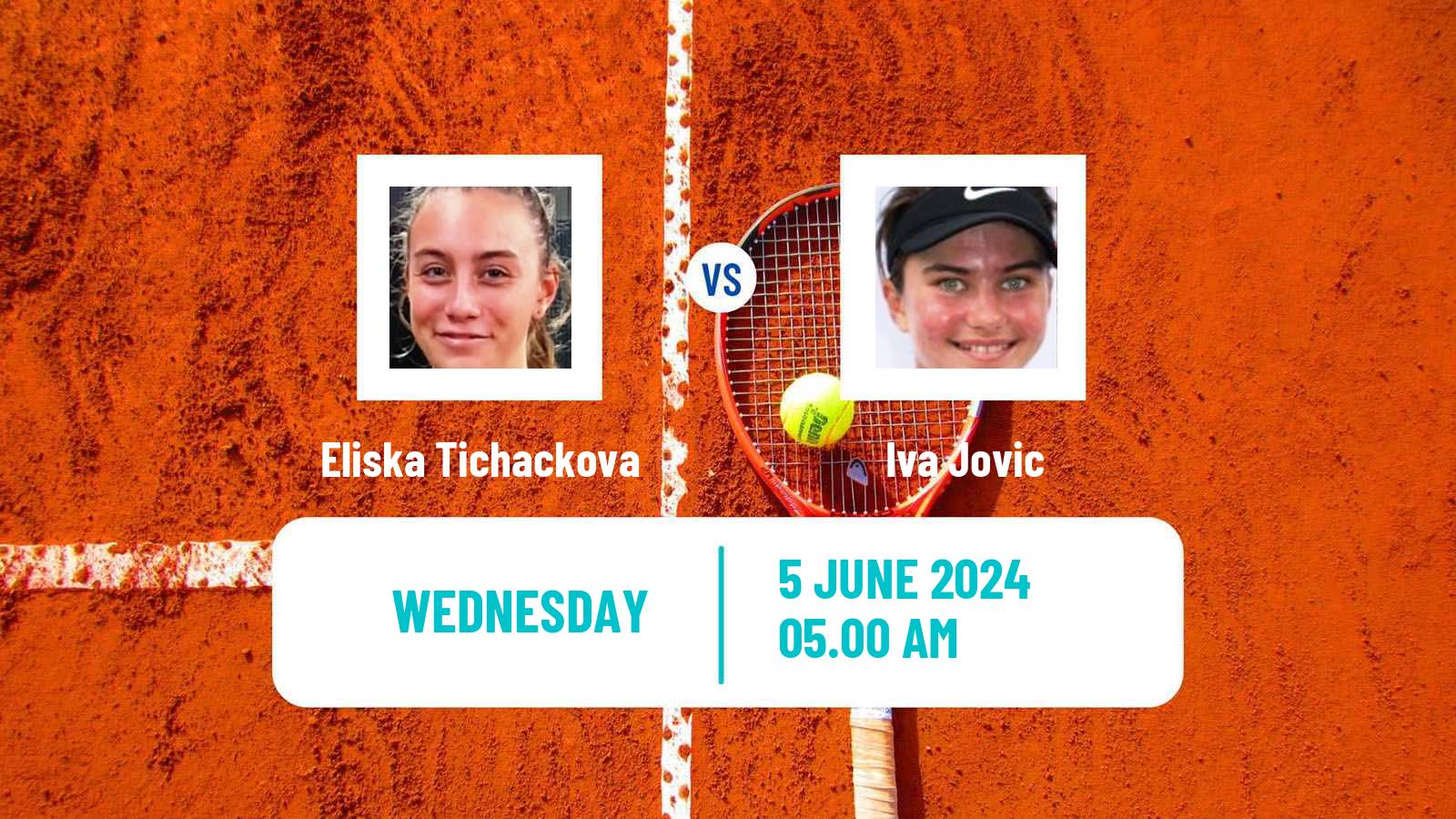 Tennis Girls Singles French Open Eliska Tichackova - Iva Jovic