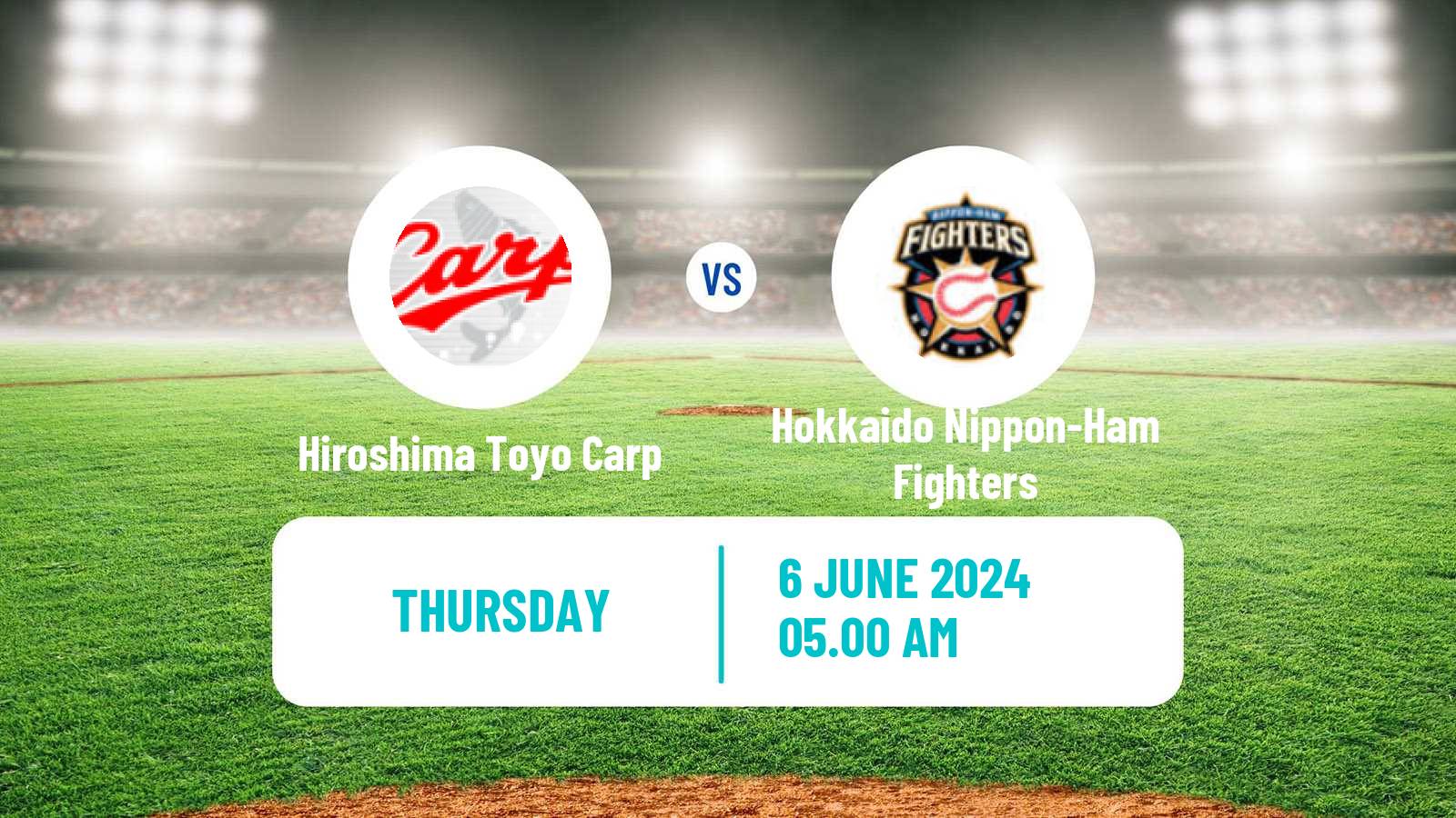 Baseball NPB Hiroshima Toyo Carp - Hokkaido Nippon-Ham Fighters