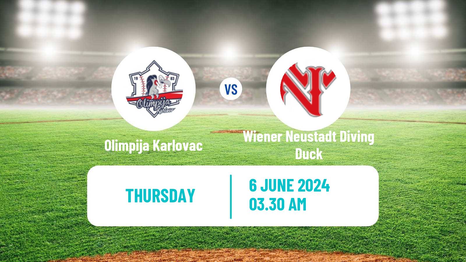 Baseball Confederation Cup Baseball Olimpija Karlovac - Wiener Neustadt Diving Duck