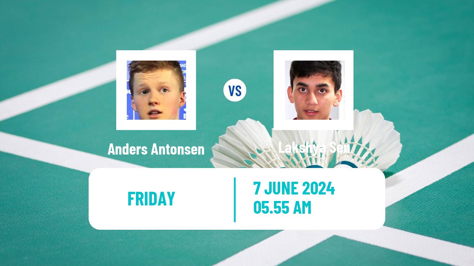 Badminton BWF World Tour Indonesia Open Men Anders Antonsen - Lakshya Sen