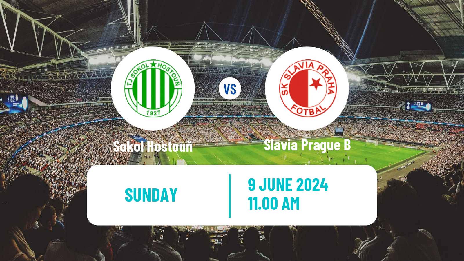 Soccer Czech CFL Group A Sokol Hostouň - Slavia Prague B