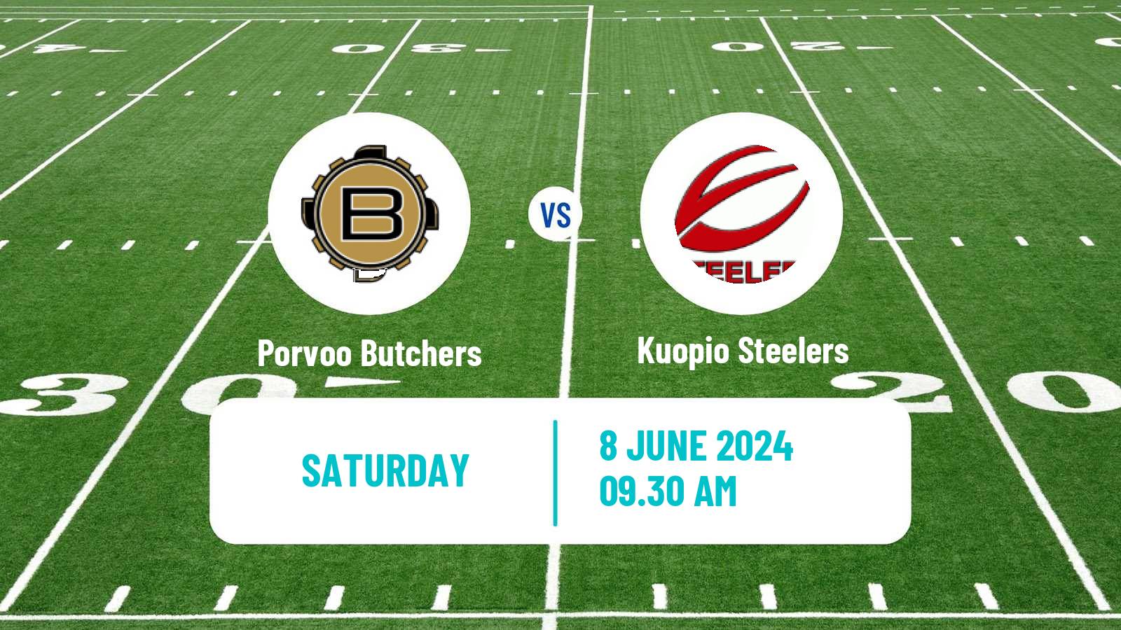 American football Finnish Vaahteraliiga Porvoo Butchers - Kuopio Steelers