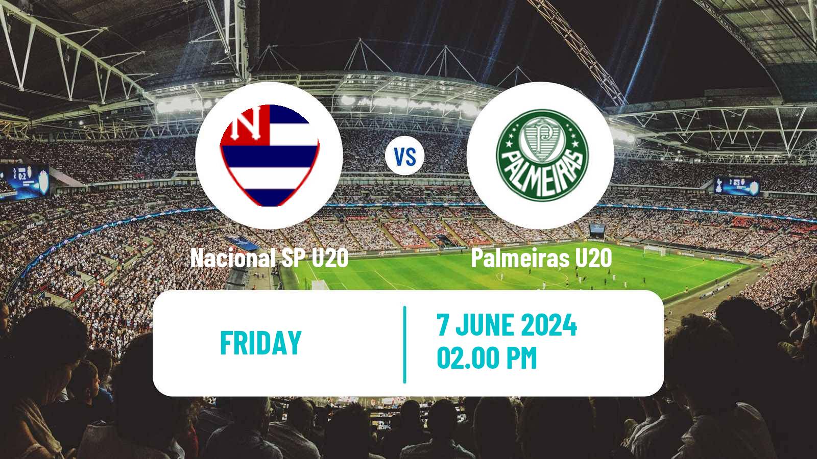 Soccer Brazilian Paulista U20 Nacional SP U20 - Palmeiras U20