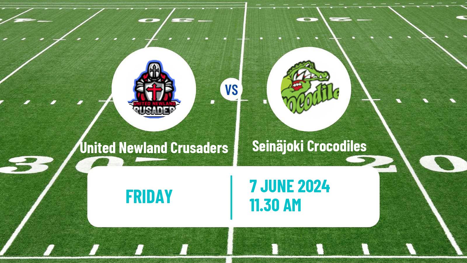 American football Finnish Vaahteraliiga United Newland Crusaders - Seinäjoki Crocodiles