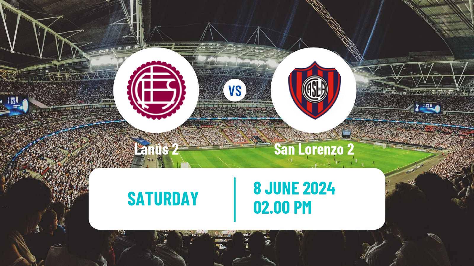 Soccer Argentinian Reserve League Lanús 2 - San Lorenzo 2