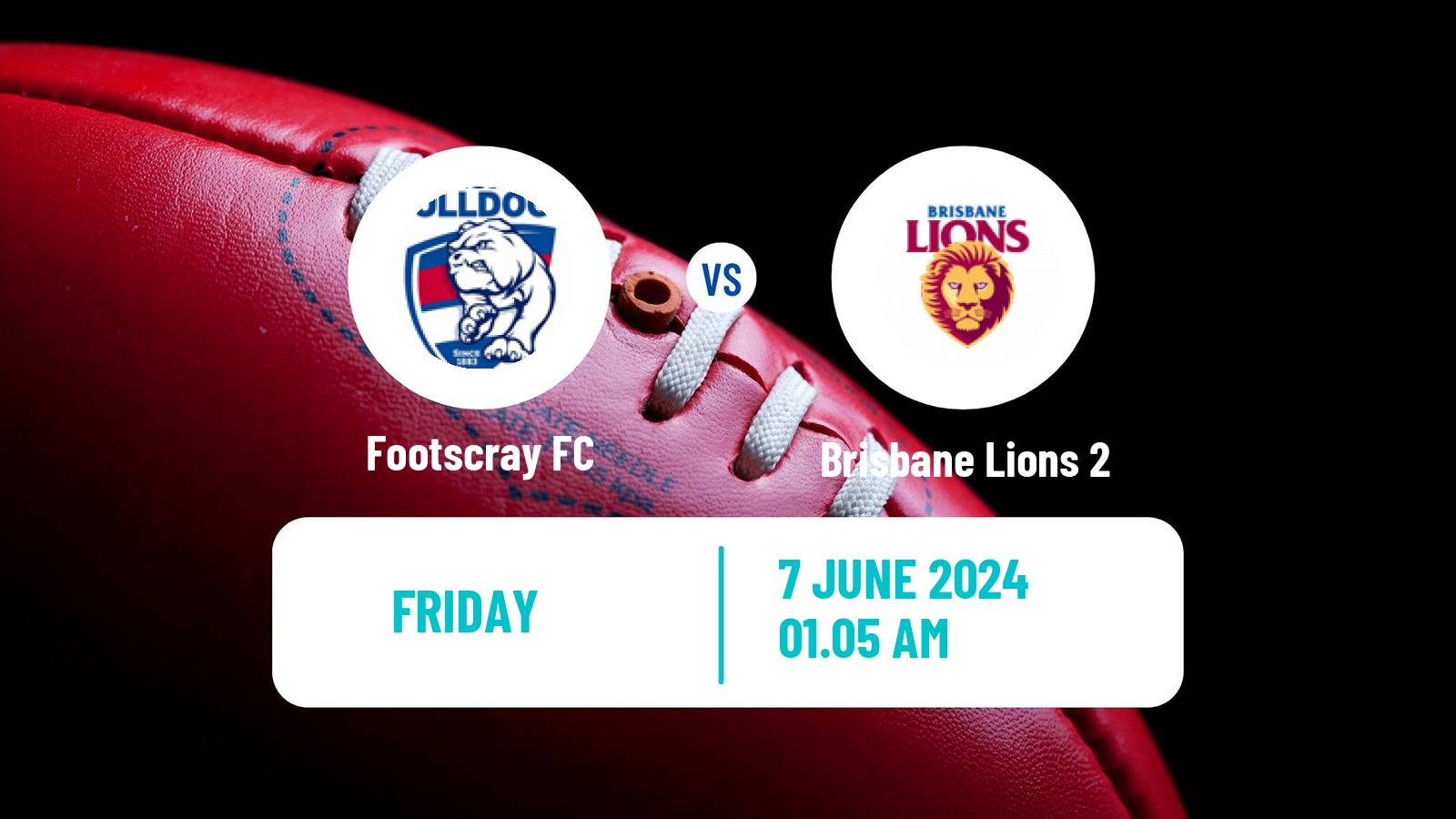 Aussie rules VFL Footscray - Brisbane Lions 2