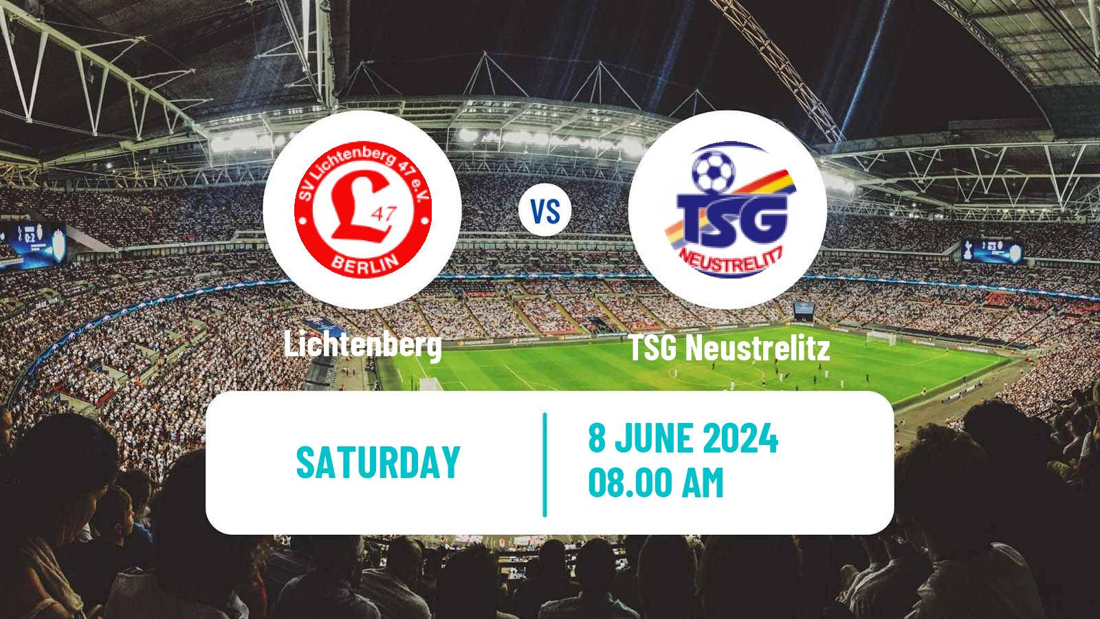 Soccer German Oberliga NOFV-Nord Lichtenberg - TSG Neustrelitz
