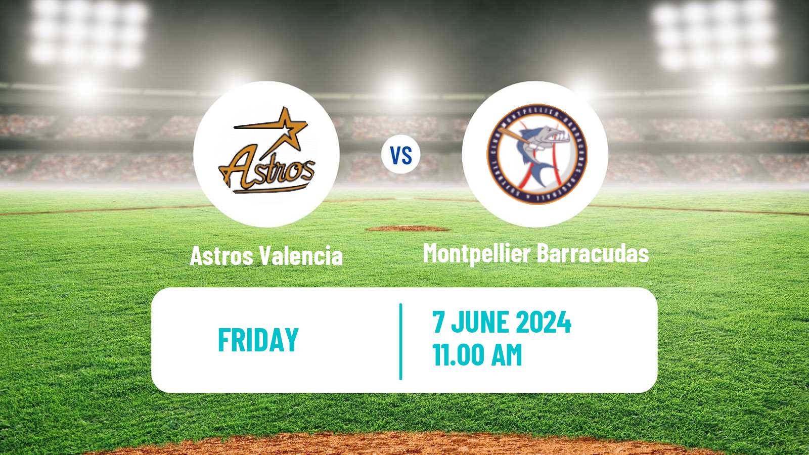 Baseball Confederation Cup Baseball Astros Valencia - Montpellier Barracudas