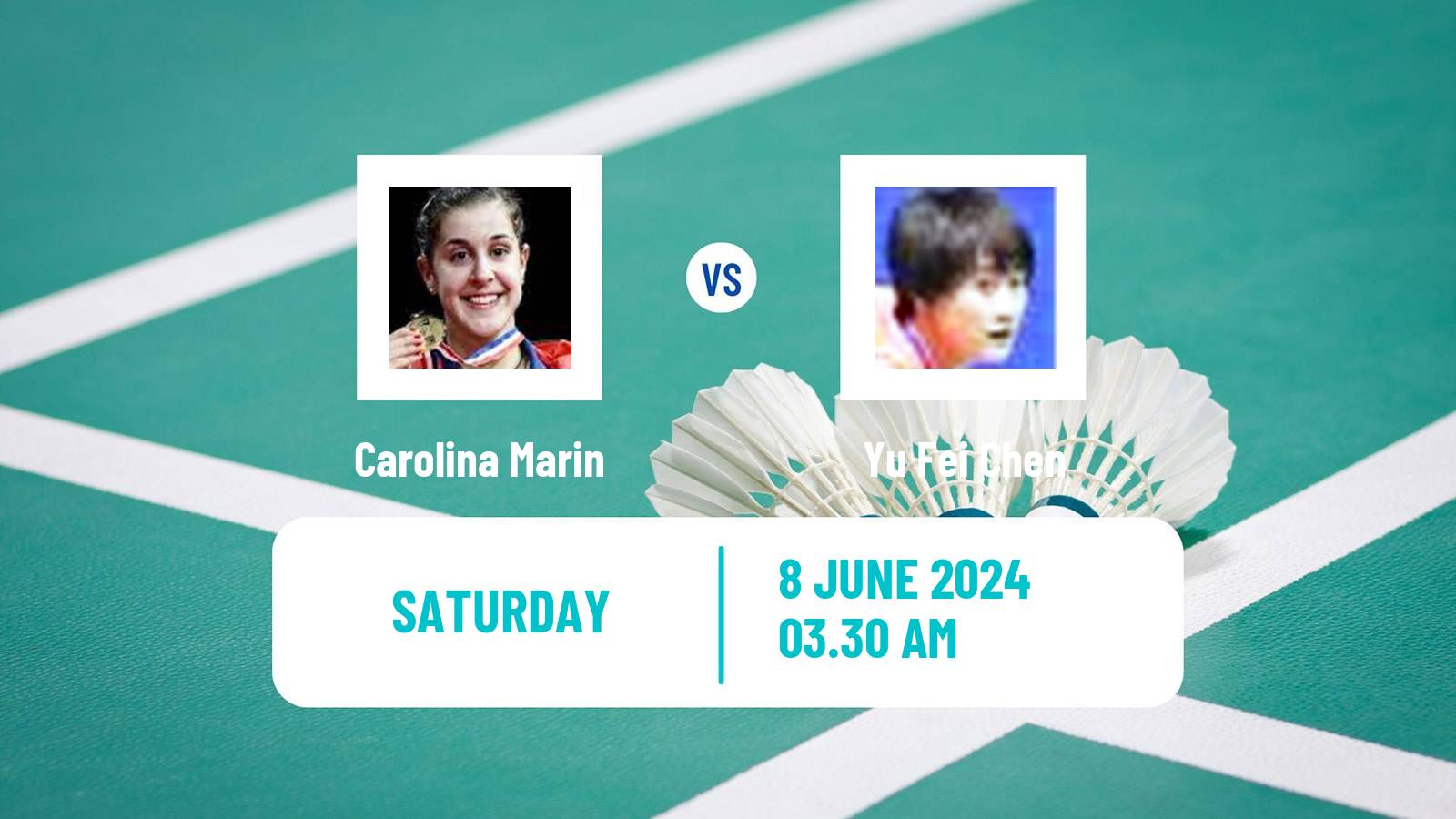 Badminton BWF World Tour Indonesia Open Women Carolina Marin - Yu Fei Chen