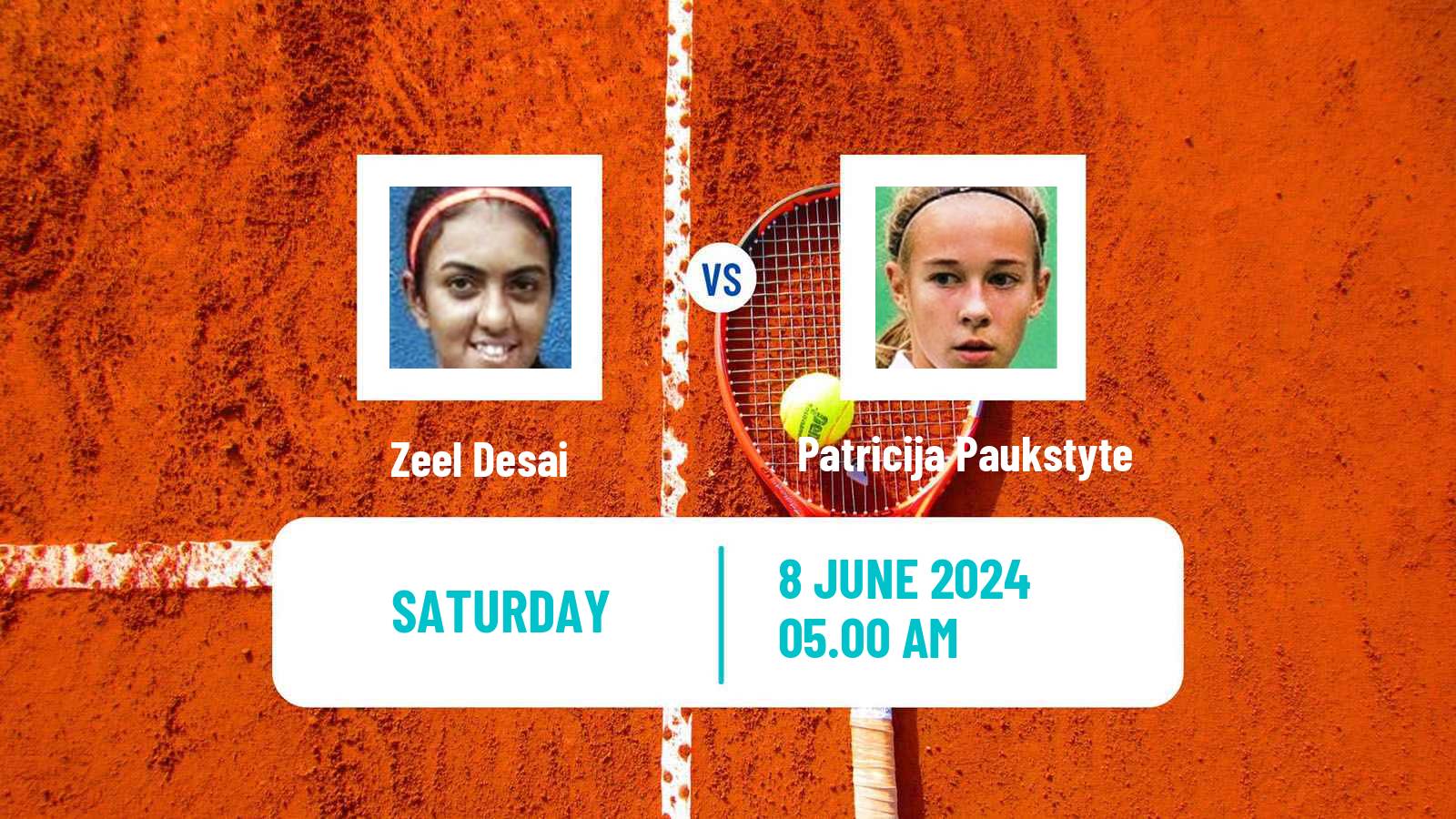 Tennis ITF W15 Monastir 21 Women Zeel Desai - Patricija Paukstyte