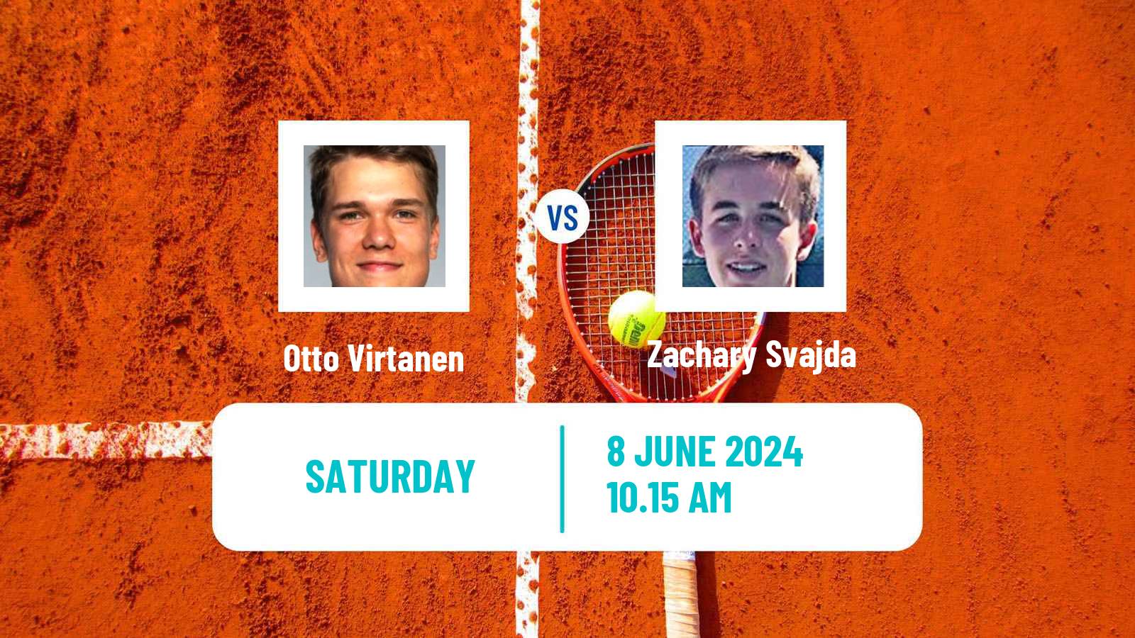 Tennis ATP Hertogenbosch Otto Virtanen - Zachary Svajda