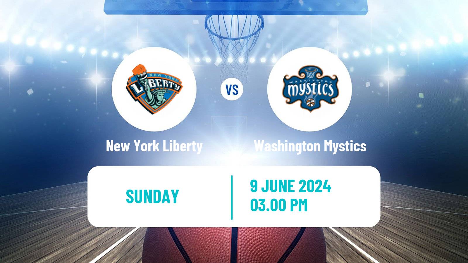 Basketball WNBA New York Liberty - Washington Mystics