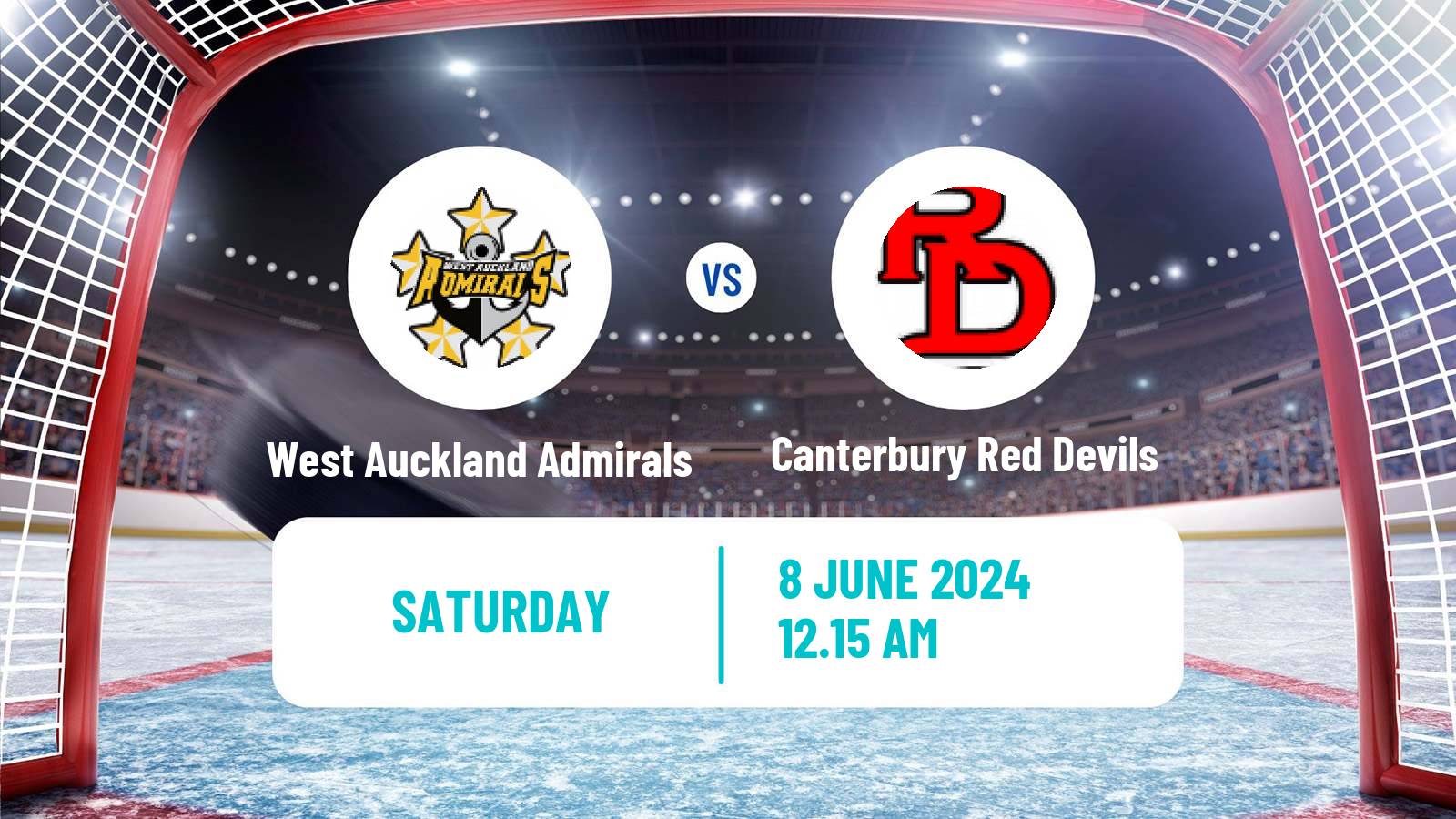 Hockey New Zealand NZIHL West Auckland Admirals - Canterbury Red Devils