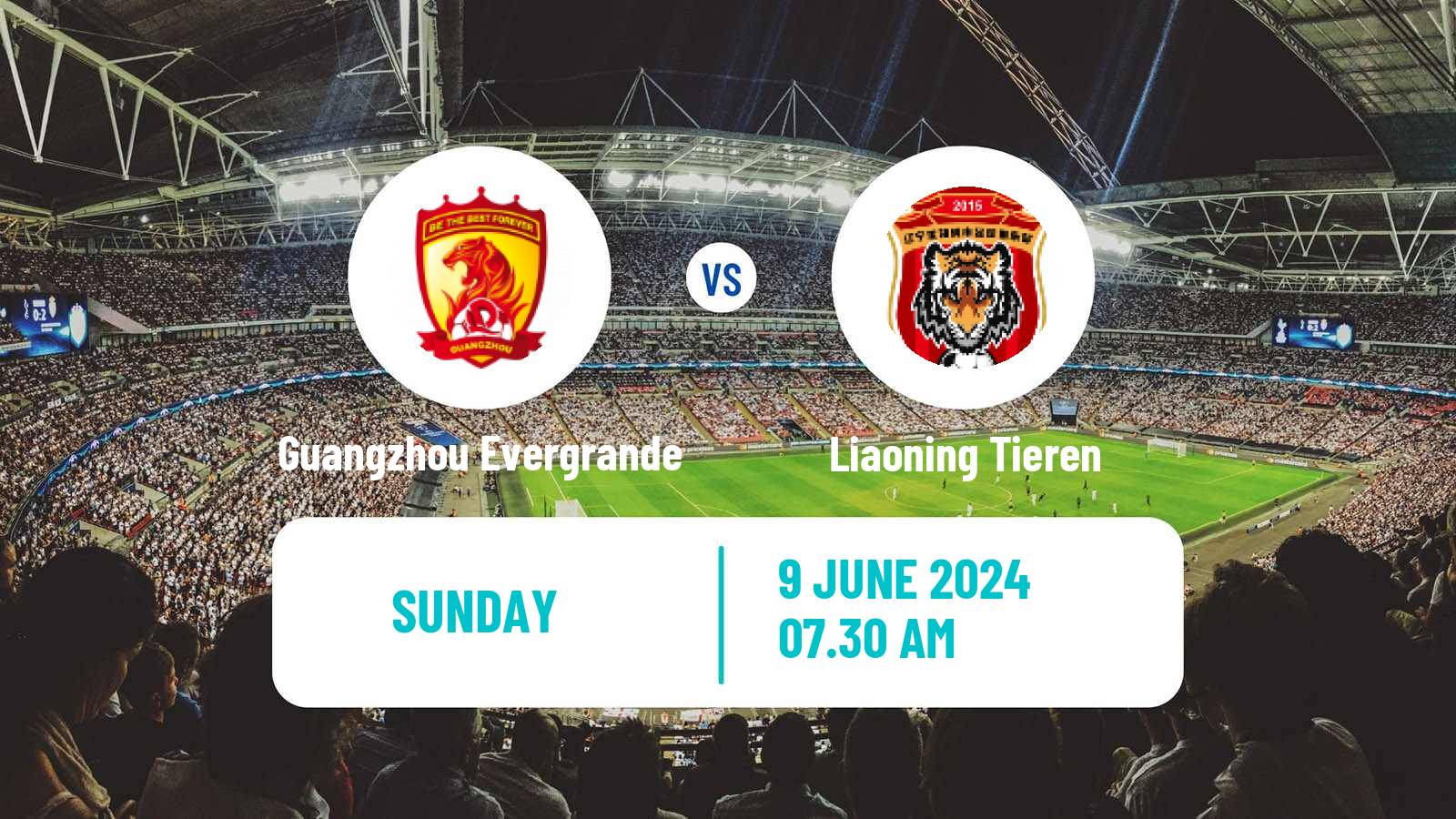 Soccer Chinese Jia League Guangzhou Evergrande - Liaoning Tieren