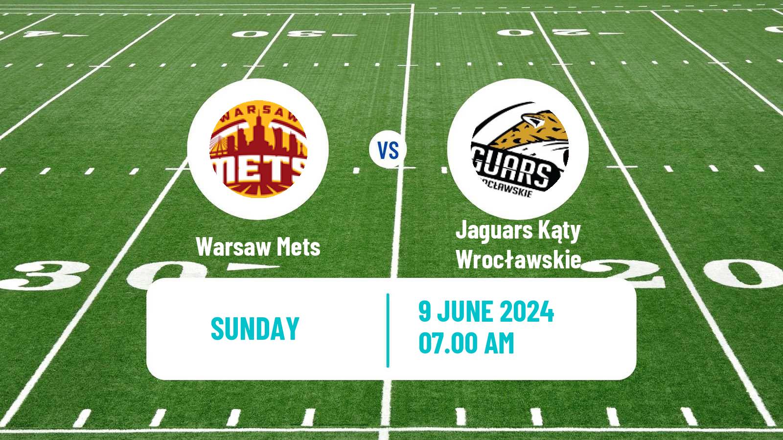 American football Polish PFL 1 Warsaw Mets - Jaguars Kąty Wrocławskie