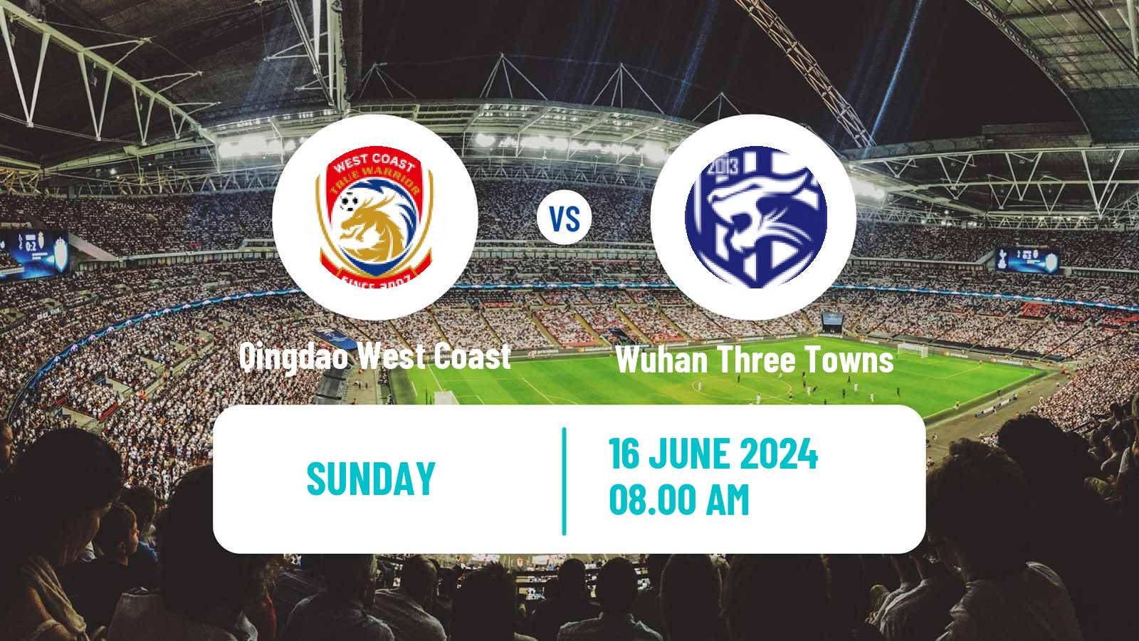 Soccer Chinese Super League Qingdao West Coast - Wuhan Three Towns