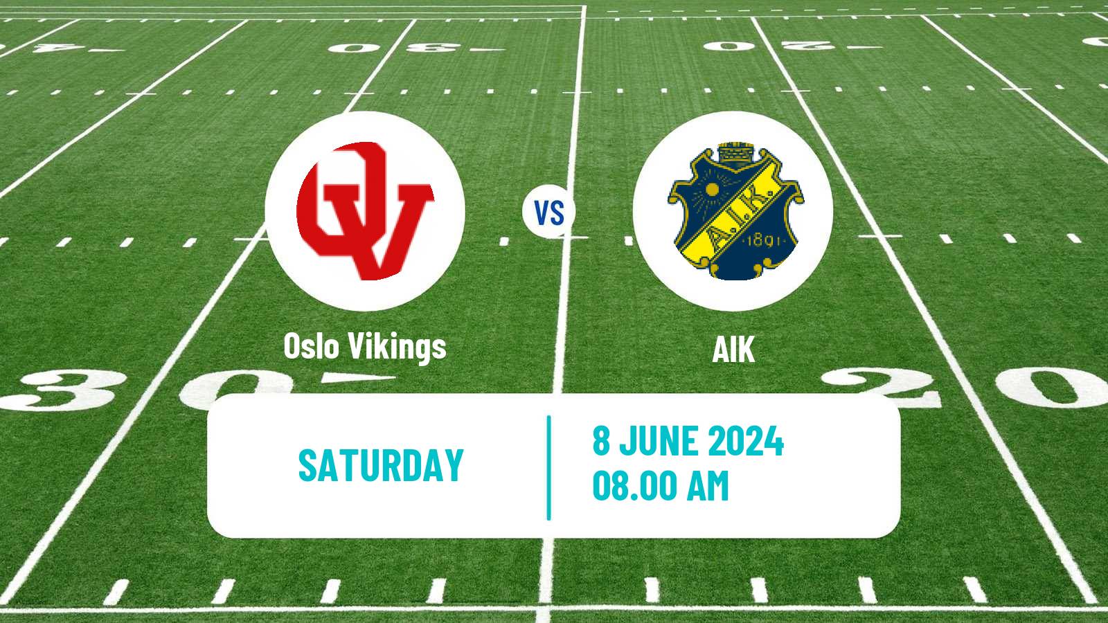 American football Swedish Superserien American Football Oslo Vikings - AIK